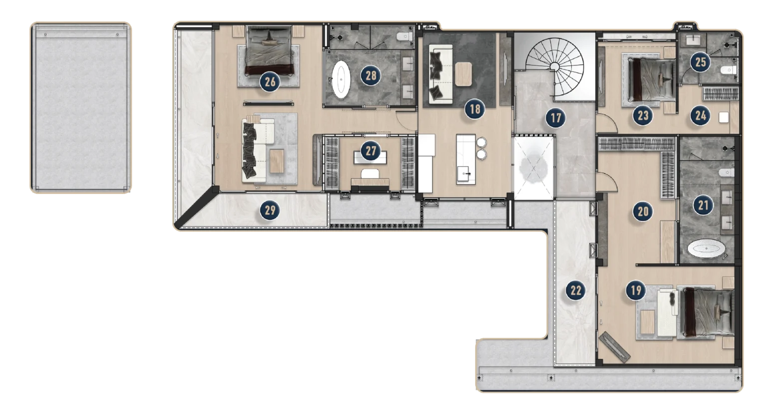 Type A 2nd Floor Plan