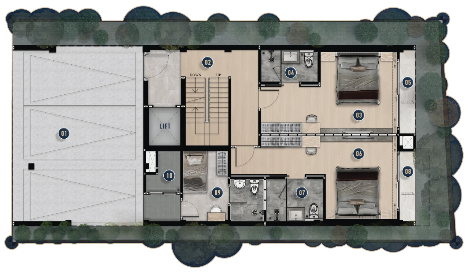 Type B 1st Floor Plan
