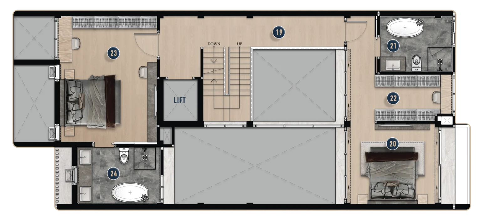 Type B 3rd Floor Plan